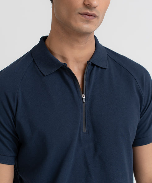 Men's Zipper Polo Shirt