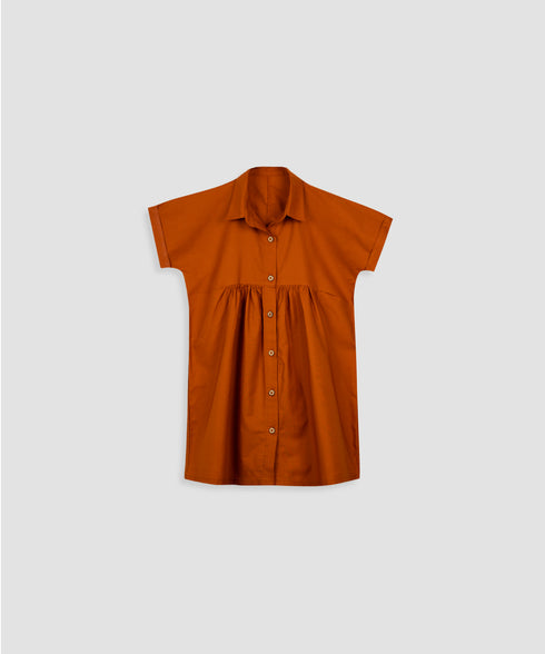Girls' Twill Button Down Dress