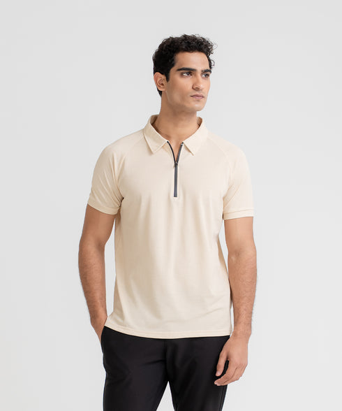 Men's Zipper Polo Shirt