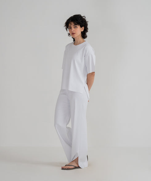 Women's Ribbed Slit Tee