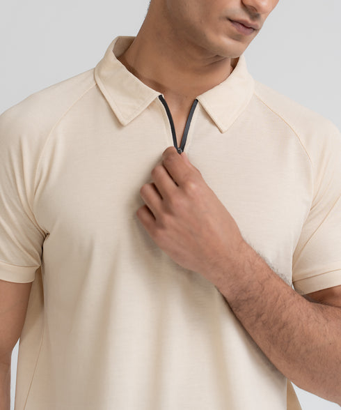 Men's Zipper Polo Shirt