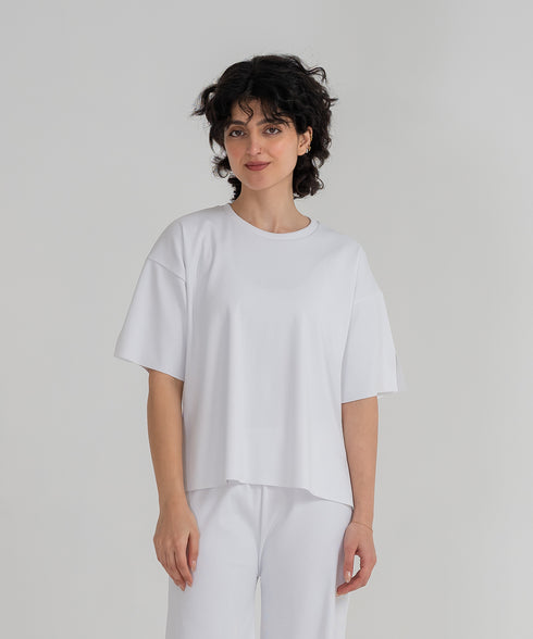 Women's Ribbed Slit Tee