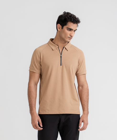 Men's Zipper Polo Shirt