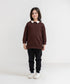 Girls' Contrast Collared Sweatshirt