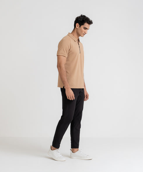 Men's Zipper Polo Shirt