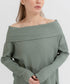 Women's Ribbed Draped Top
