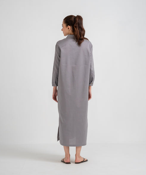 Women's Twill Button Down Dress