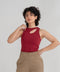 Women's Ribbed Cut Out Tank Top