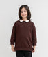 Girls' Contrast Collared Sweatshirt