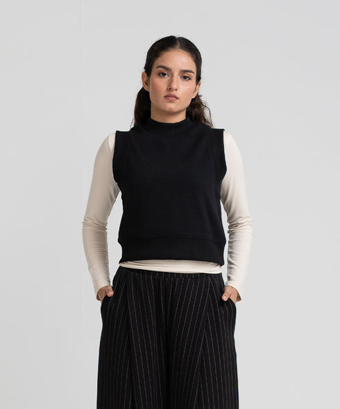 Women's Brushed Spacer Cropped Vest