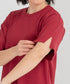 Women's Ribbed Slit Tee