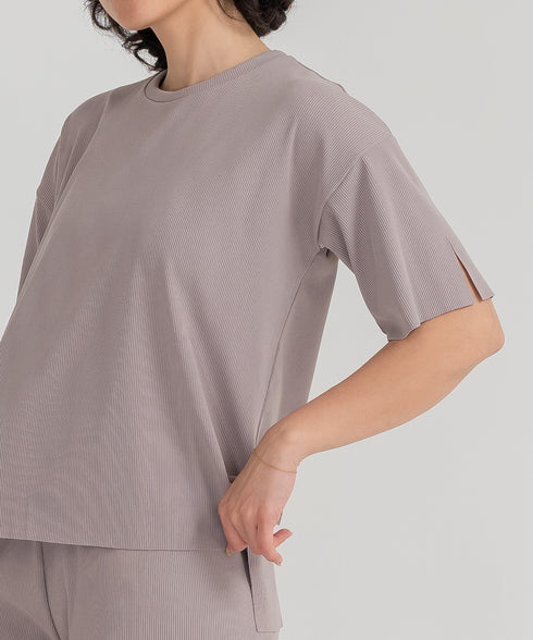 Women's Ribbed Slit Tee