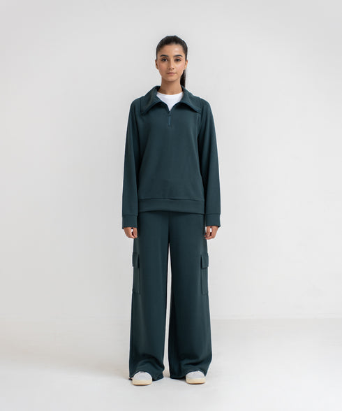 Women's LuxeStretch Half Zip Sweatshirt