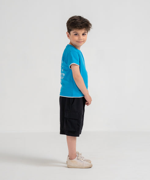Boys' Contrast Graphic Tee