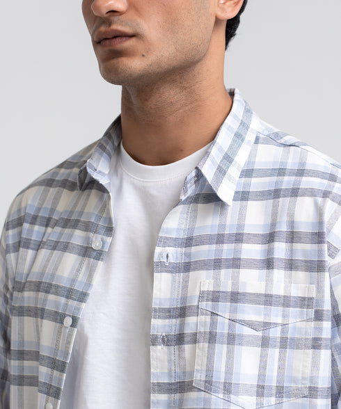 Men's Checkered Button Down Shirt