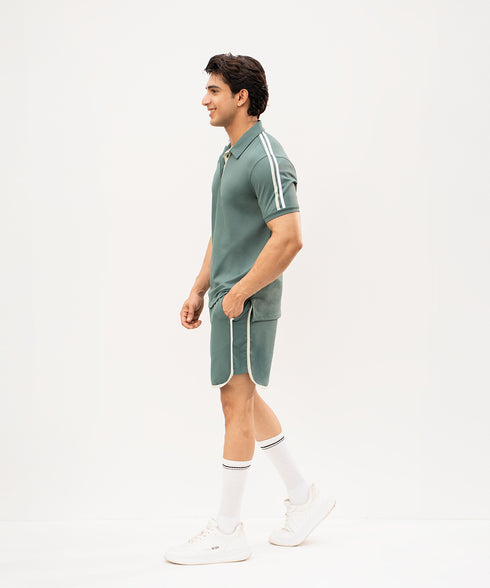 Men's Contrast Tape Polo