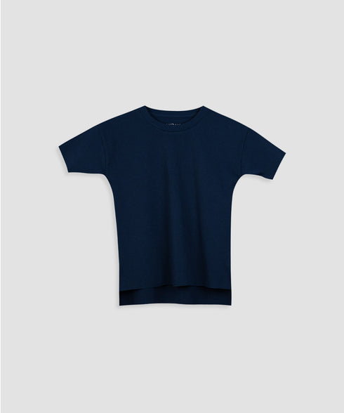 Girls' Ribbed Slit Tee