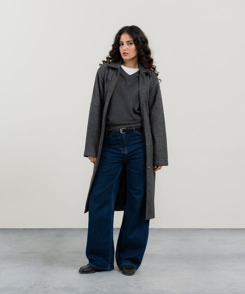 Women's Tweed Trench Coat