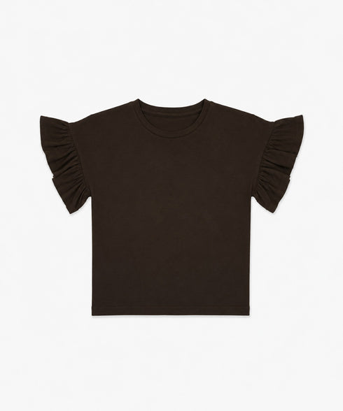 Girls' Ruffle Sleeve Cropped Tee
