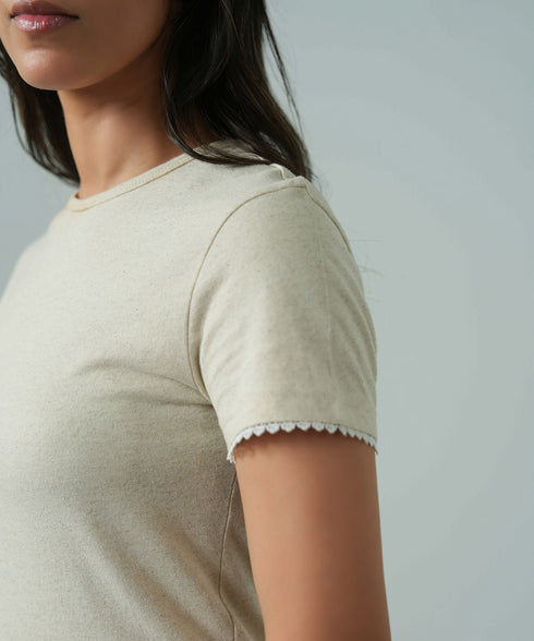 Women's Linen Lace Tee
