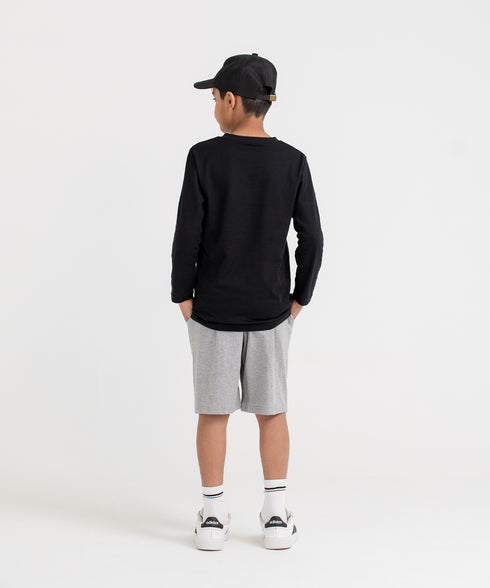 Kids' Basic Long Sleeve V-Neck Tee