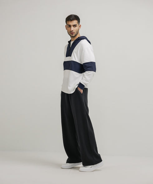 Men's Contrast Panel Hoodie