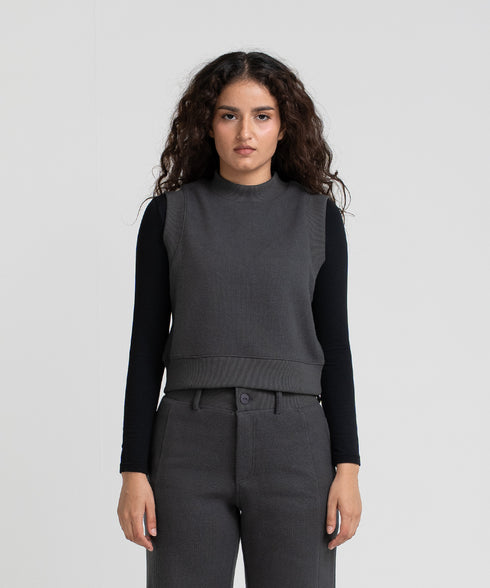 Women's Brushed Spacer Cropped Vest