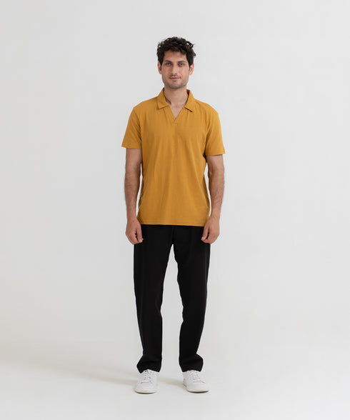 Men's Linen Polo