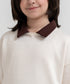 Girls' Contrast Collared Sweatshirt