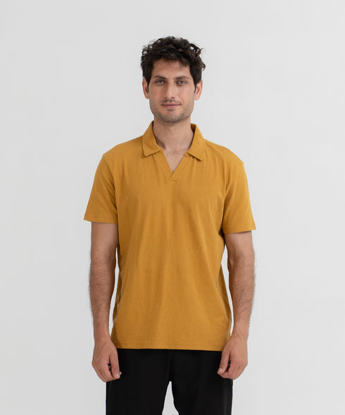 Men's Linen Polo