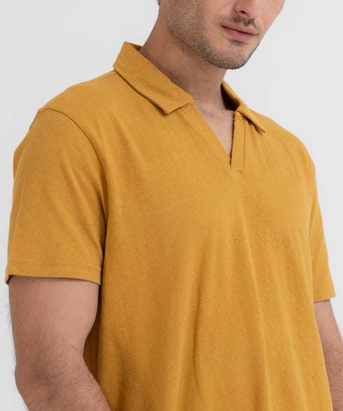 Men's Linen Polo