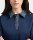 Women's Denim Collar Sweatshirt