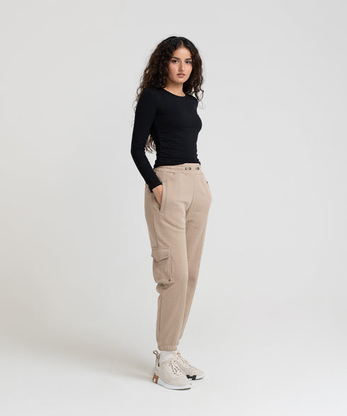 Women's Fleece Cargo Joggers