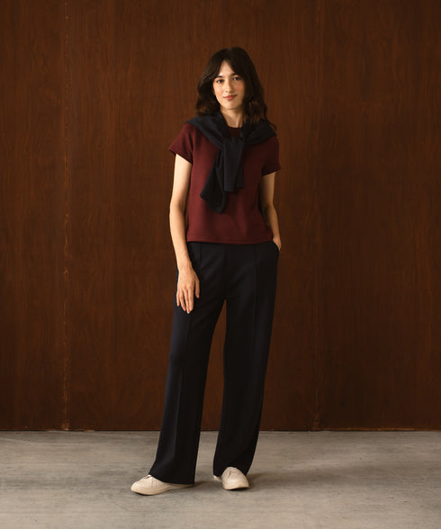 Women's LuxeStretch Pin Tucks Pants