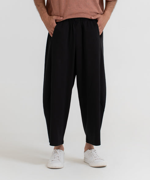 Men's Barrel Leg Cropped Pants