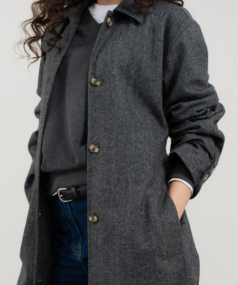 Women's Tweed Trench Coat