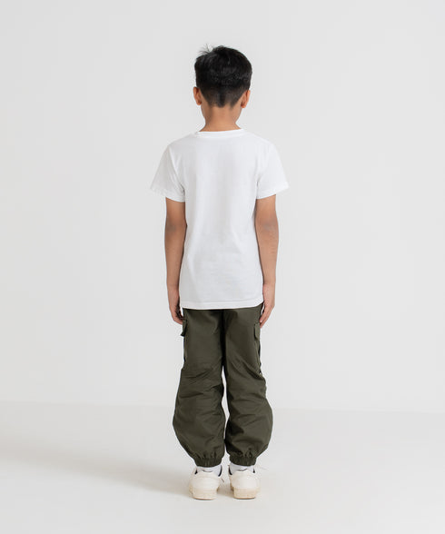Boys' Twill Cargo Jogger Pants