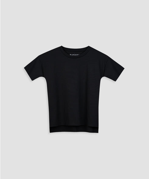 Girls' Ribbed Slit Tee