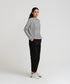 Women's Striped Boat Neck Sweatshirt