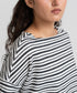 Women's Striped Boat Neck Sweatshirt