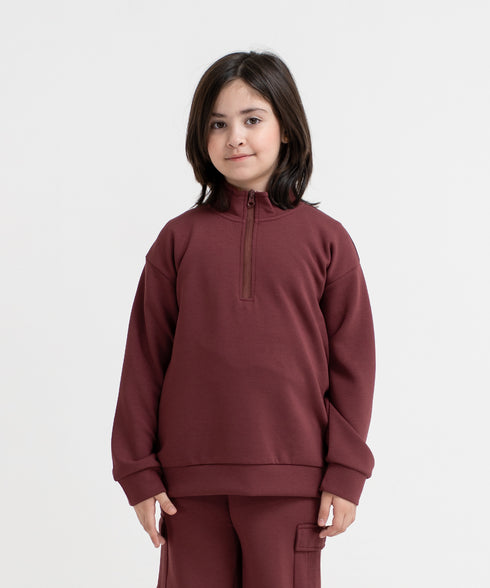 Kids' LuxeStretch Half Zip Sweatshirt