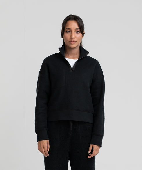 Women's Reversible Half Zip Sweatshirt