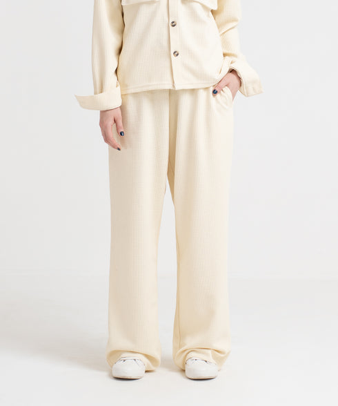 Women's Waffle Wide Leg Pants