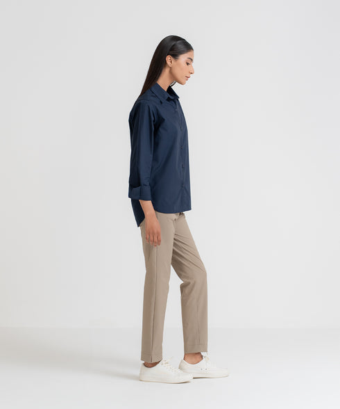 Women's Poplin Button Down Shirt