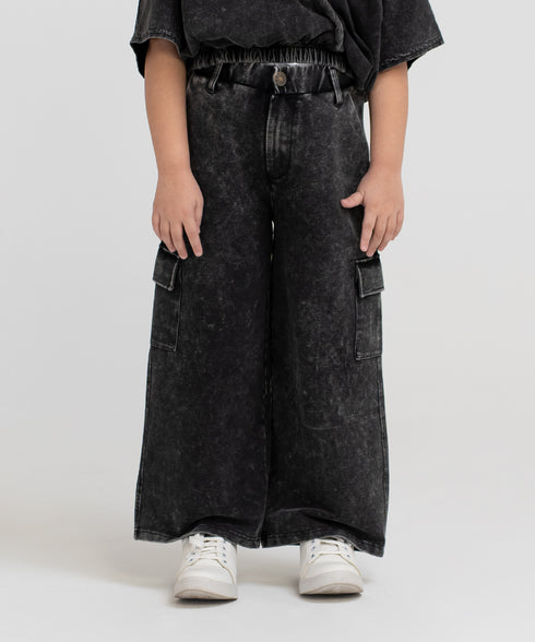 Kids' Denim Cargo Pants