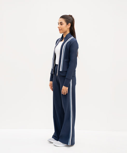 Women's Contrast Tape Straight Pants