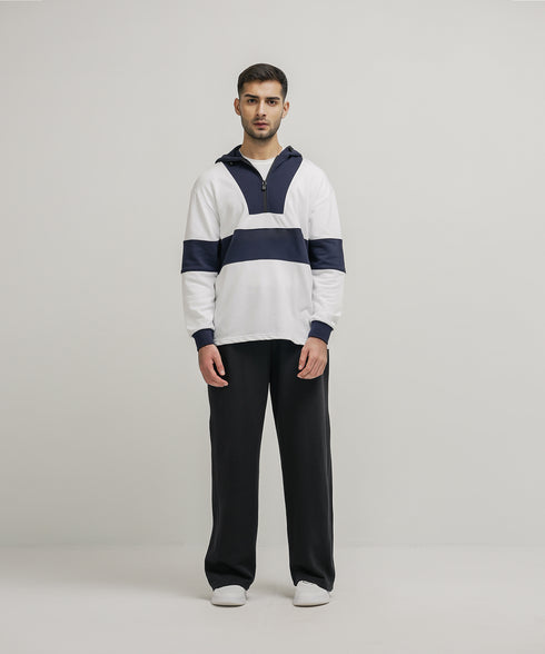 Men's Contrast Panel Hoodie