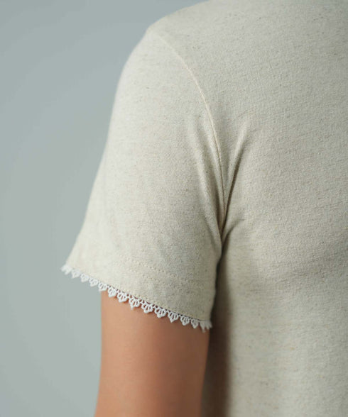 Women's Linen Lace Tee