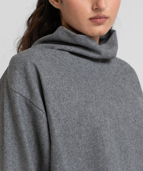 Women's Tweed Cowl Shirt