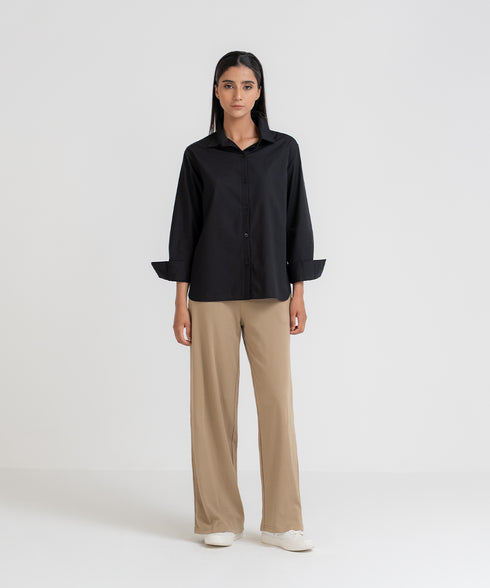 Women's Poplin Button Down Shirt